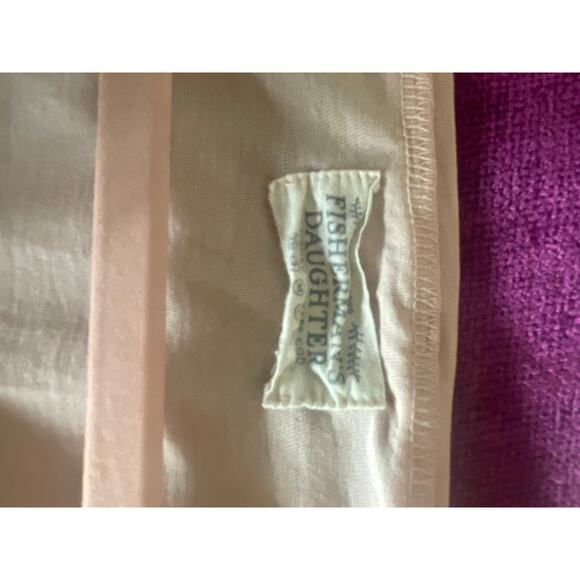 FISHERMAN'S DAUGHTER Life Comes in Waves ORGANIC COTTON  V-Neck Tee T-Shirt  XL - Picture 3 of 6